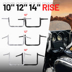 Meathook Ape Hanger Handlebar 10" 12" 14" for Harley Street Electra Glide (2014–2023)