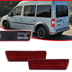 2X Red Lens Rear Bumper Side Marker Lights for Ford Transit Connect (2010–2013)