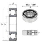 6202 Deep Groove Ball Bearing for Scooter Skateboard Wheel (P0 15x35x11mm)