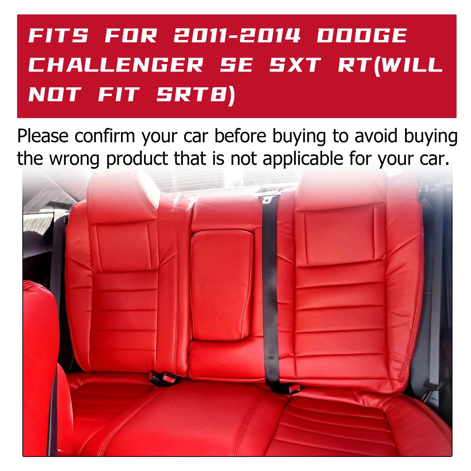 Set of 2 Bucket Seat Covers for Dodge Challenger (2011-2014)