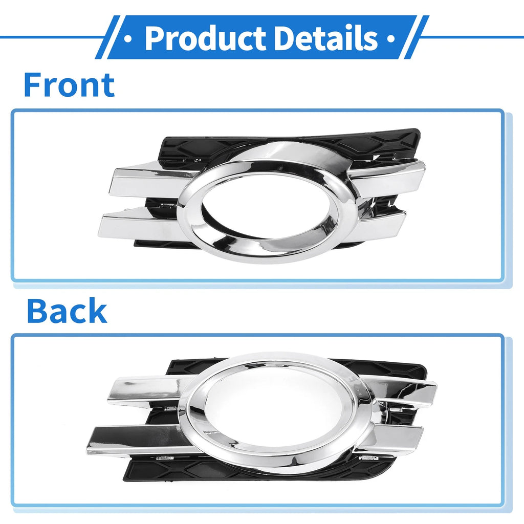 1Pc Front Left Fog Light Grill for Mercedes-Benz (2006–2012) No. 1648800724 Silver Tone