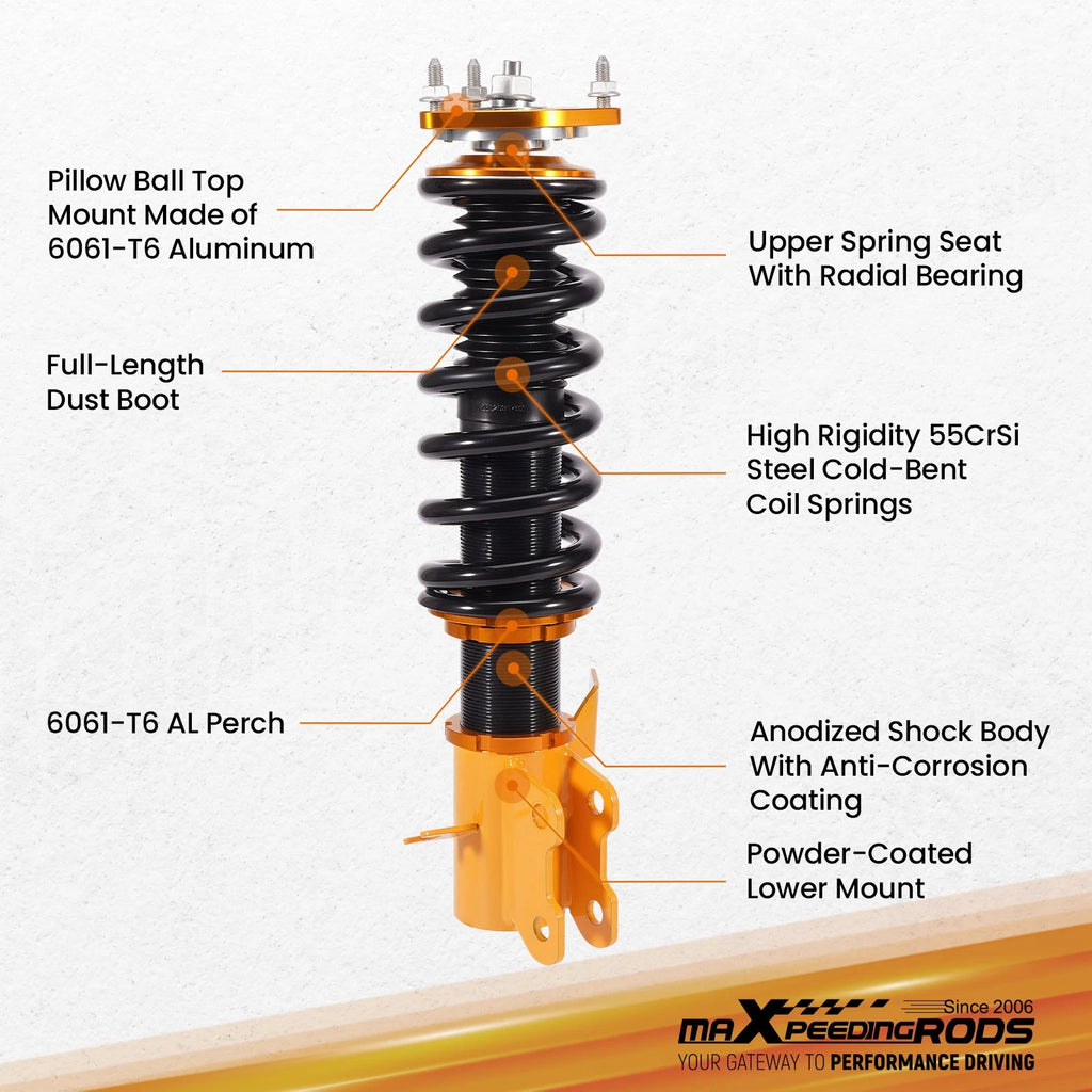 Adjustable Coilovers Suspension Kit for Nissan Sentra (2000-2006)