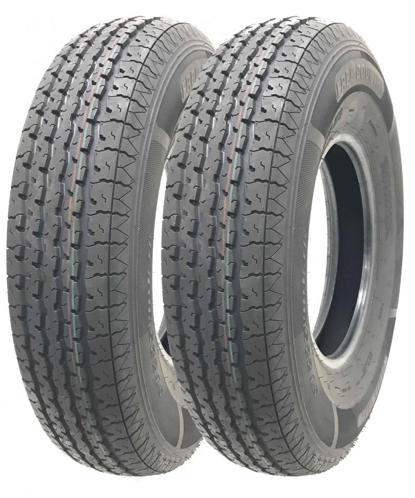 2 Trailer Tires ST205/90R15 Load Range E 11081 for Free Country