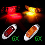 6X LED Side Marker Clearance Lights for