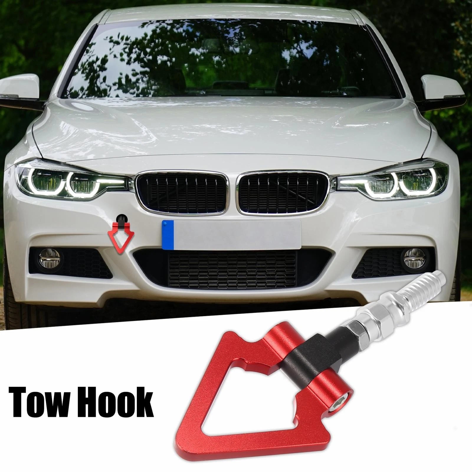 Tow Hook Triangle Ring for BMW 3 5 7 Series Z3 Z4 (1998–2023) - Red