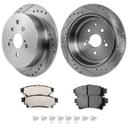 Brake Disc Rotors and Pads Kit for Toyota Sienna, Highlander, Lexus RX350