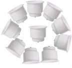 10Pcs White Recessed Plastic Cup Drink Holder with Drain for Boat