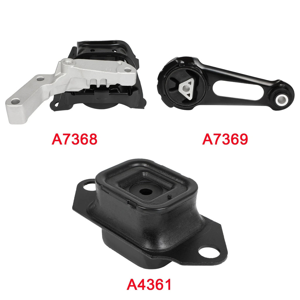 3X Engine Motor & Trans Mount for Nissan Versa Note (2014–2017) A7368 A7369