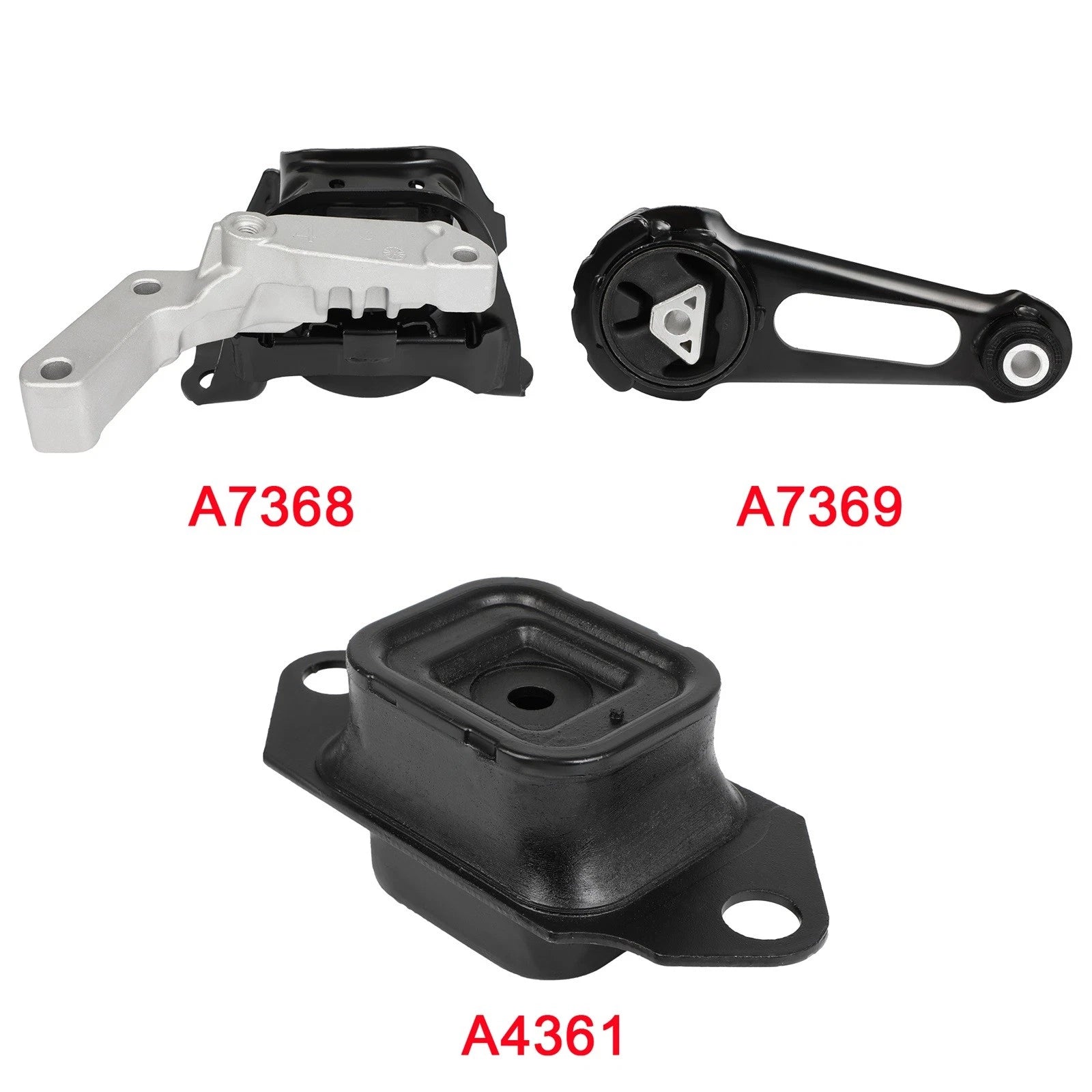 3X Engine Motor & Trans Mount for Nissan Versa Note (2014–2017) A7368 A7369