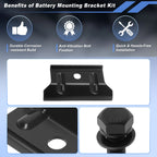 Battery Hold Down Tie Bracket Clamp for Hyundai Sonata, Kia Optima, Sorento (2011–2019)