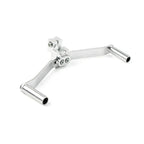 Dual Way Gear Shift Lever Footrest Pedal Shifter for Motorcycle - Silver Aluminum