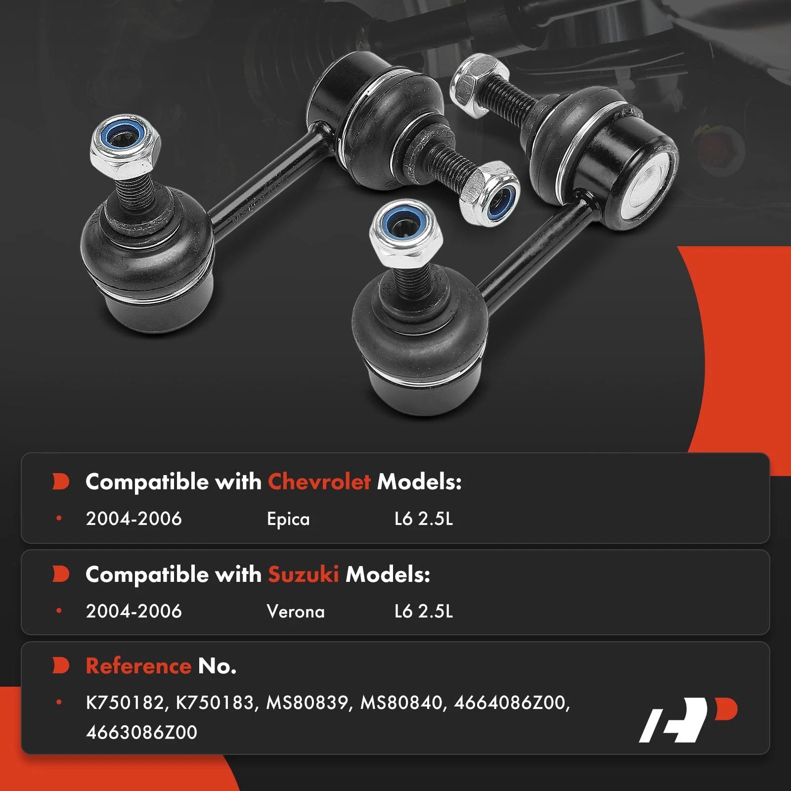 2X Front Suspension Stabilizer Bar Link for Chevy Epica Suzuki Verona (2004–2006)