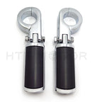 Chrome Skull Highway Engine Guard Foot Peg Mounting Rest Bar for Harley (1.5")