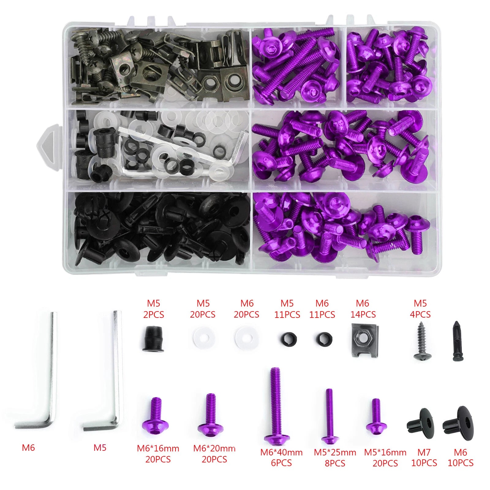 Fairing Bolt Kit for Honda CBR 600/900/919/954/1000/RR/1100XX (1992–2009)