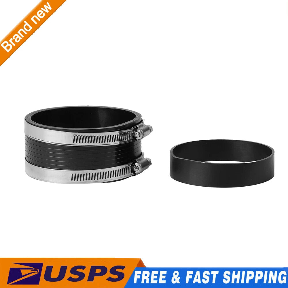Air Intake Coupler with Clamps for 4" O.D to 4" or 4" to 3.75"
