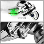 6" Round Bull Bar Fog Light Lamps for Universal Vehicles (Chrome, Yellow Lens)