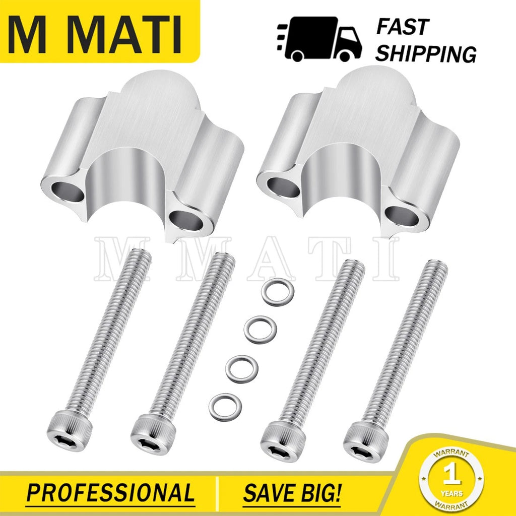 Silver Handlebar Riser 7/8" 30mm for Honda Motorcycle & ATV