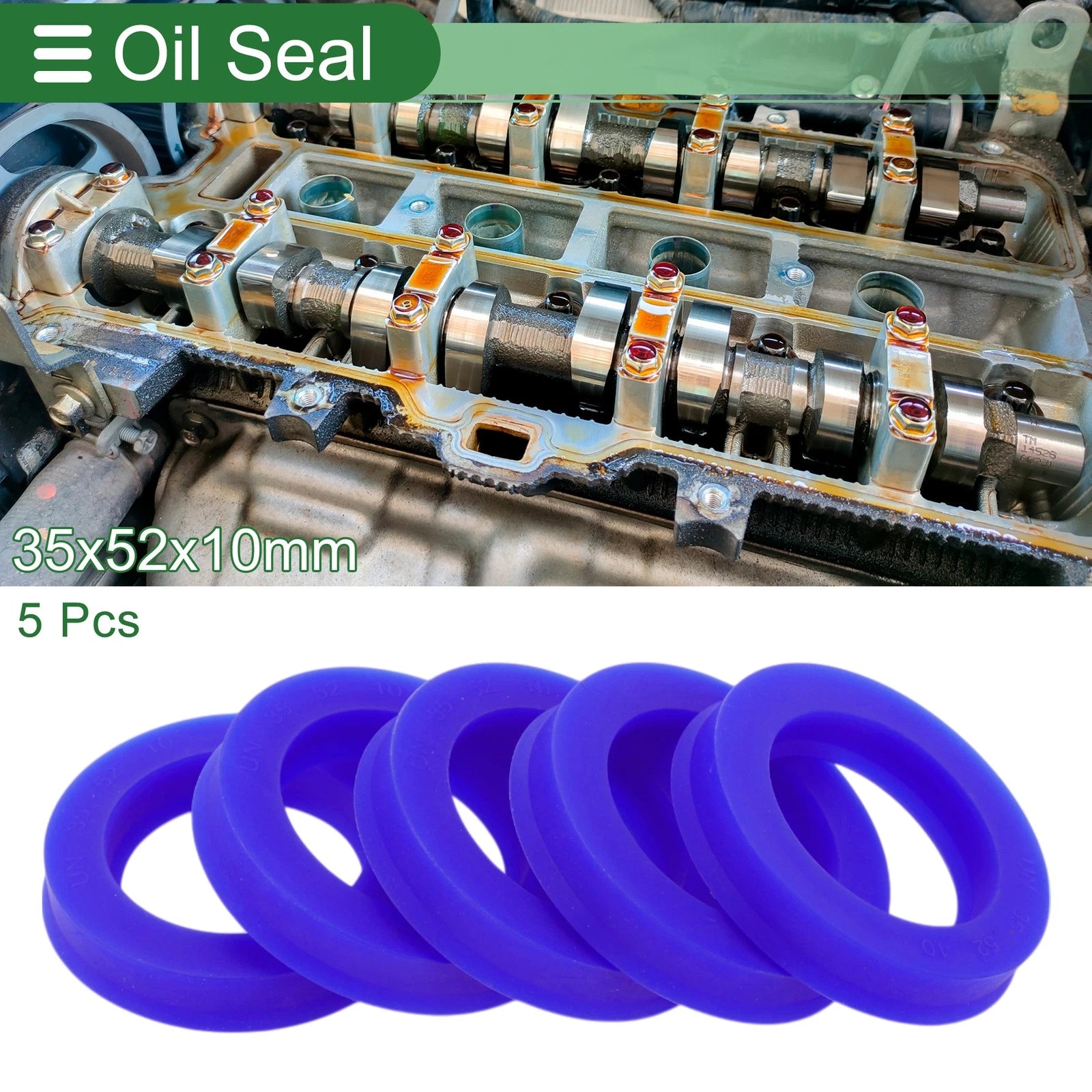 Set of 5 Oil Seal Rotary Shaft Seal 35x52x10mm for Various Models