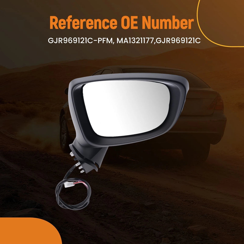 Passenger Rear View Mirror for Mazda 6 (2014–2016) MA1321177 Power