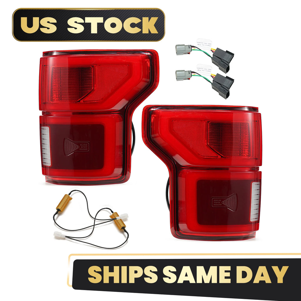 Tail Light Upgrade Pair for Ford F-150 (2015–2020) Blind Spot Style