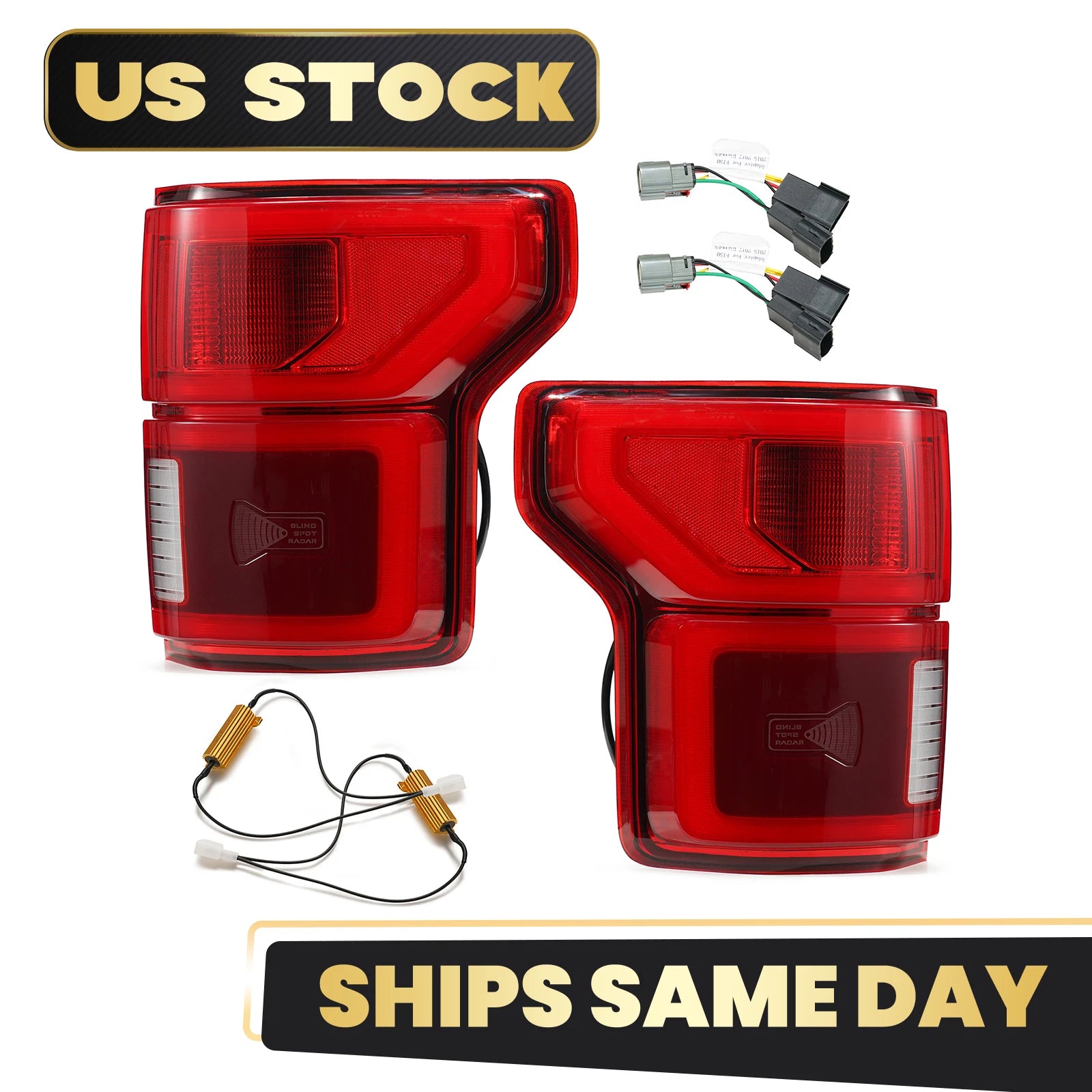 Tail Light Upgrade Pair for Ford F-150 (2015–2020) Blind Spot Style