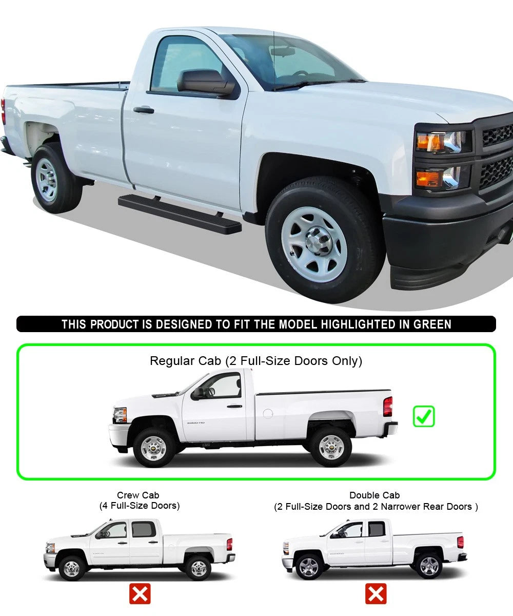 iBoard Stainless Steel Running Boards for Silverado/Sierra (2007-2018)