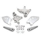 Silver Front Driver Footrest Pedals Bracket for Kawasaki Ninja ZX-10R (2011–2020)