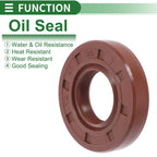 Set of 5 Oil Seal Rotary Shaft Seal FKM Rubber 17x35x7mm