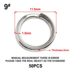 Stainless Steel Split Ring Fishing Connector for Lures (Fishing Accessories)