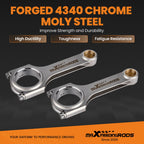2X Forged H-Beam Connecting Rods for Fiat 500 (Old Model)