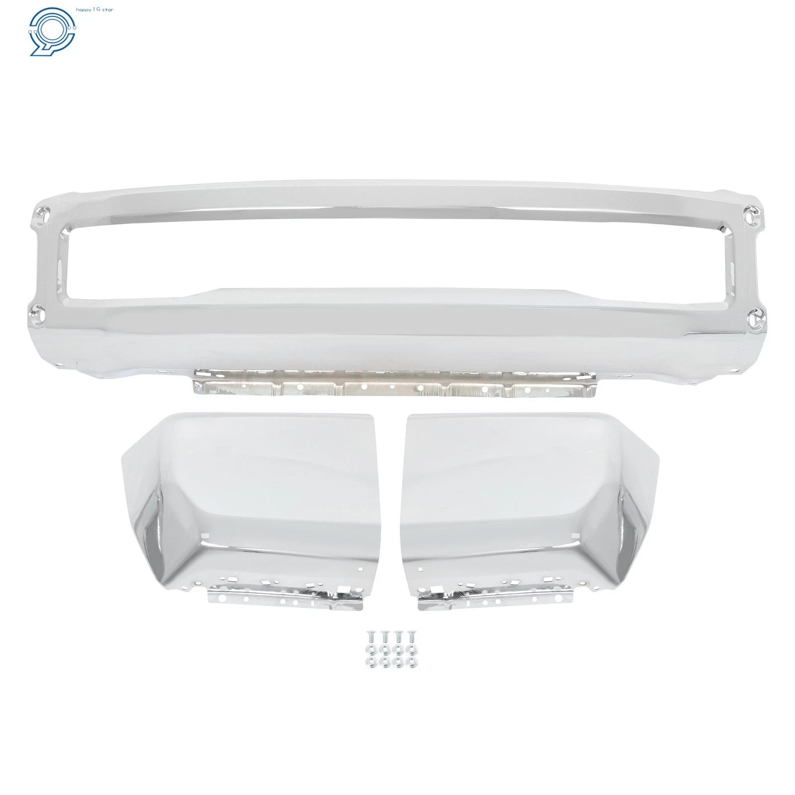 Chrome Split-Type Steel Front Bumper for Ford F-250 F-350 (2017–2019)