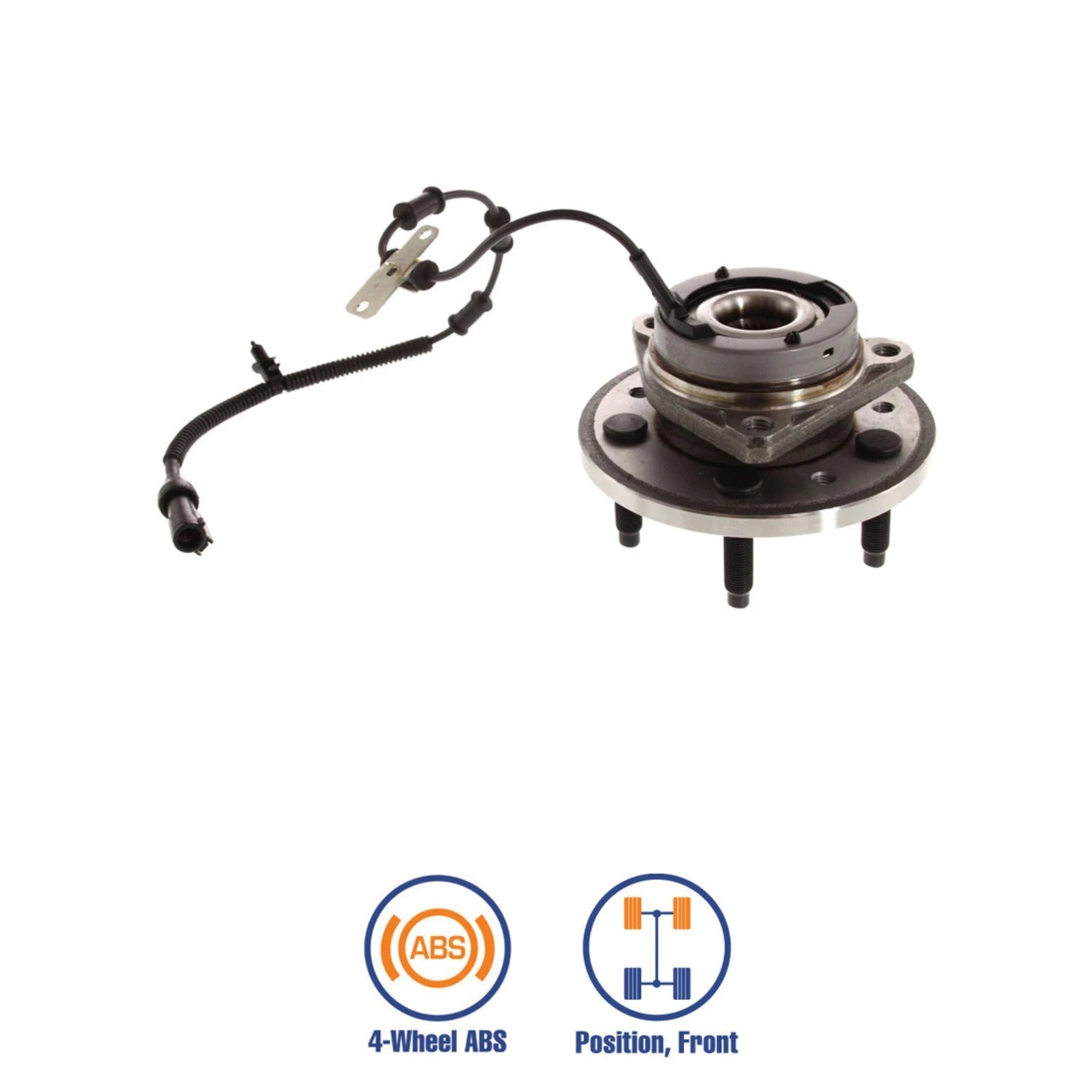 2pc Front Wheel Hub & Bearing for Freestar Monterey (2004–2007) FWD ABS