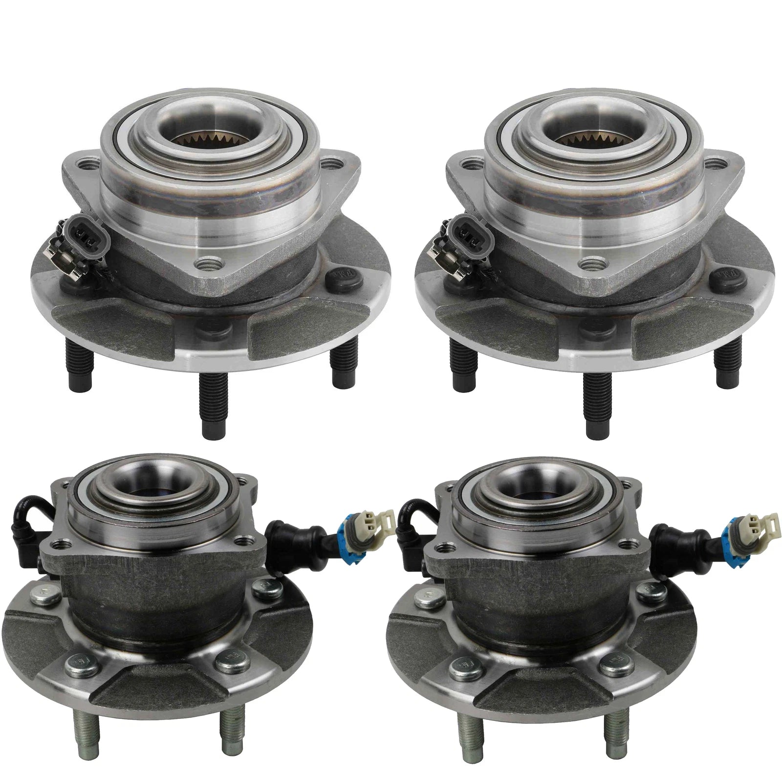 Moog Front & Rear Wheel Bearing and Hub Assemblies Kit for Chevy Saturn Pontiac