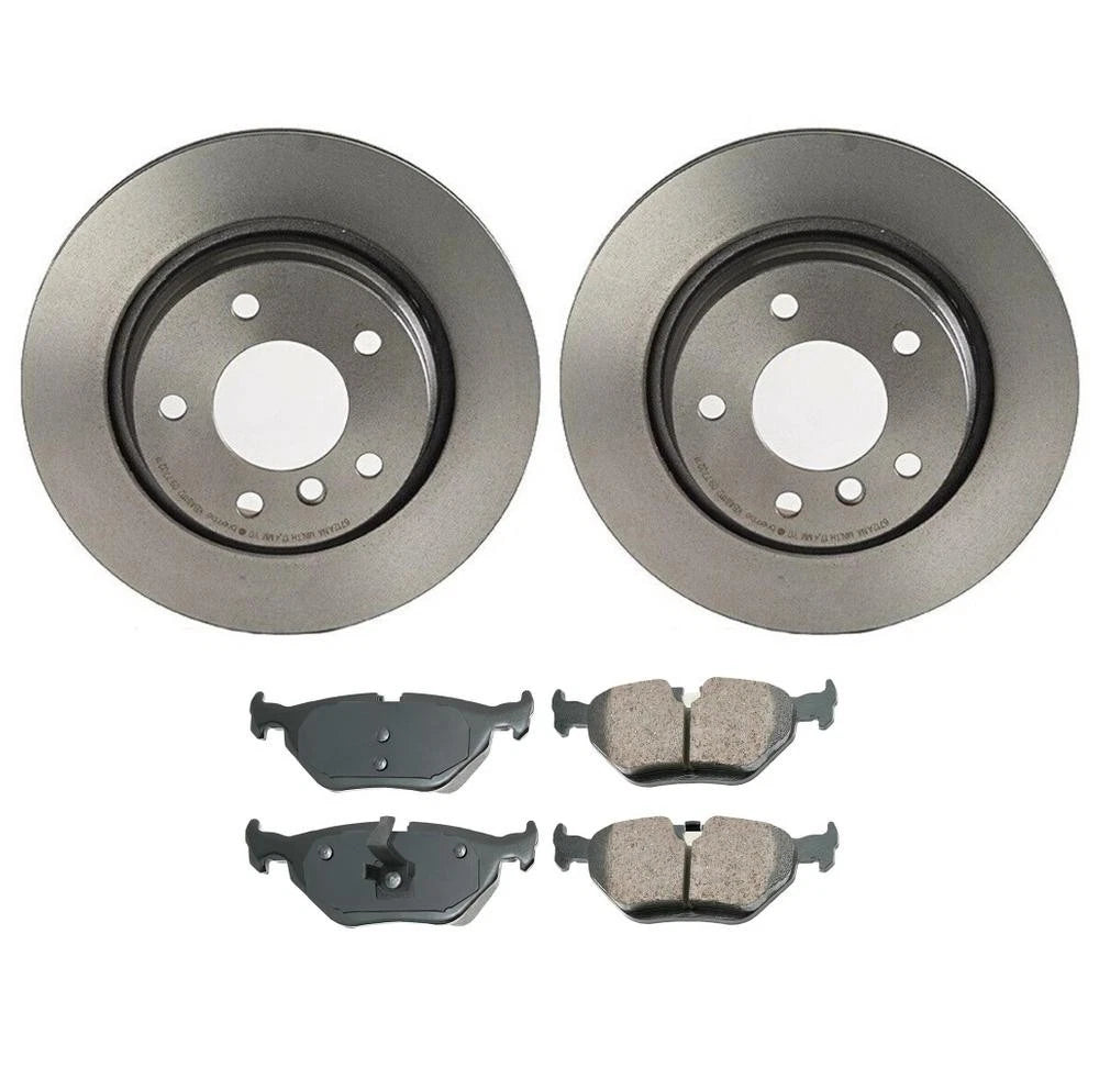Set of 4 Akebono Rear Brake Pads & 294mm Rotors for BMW E46 (1998–2006)