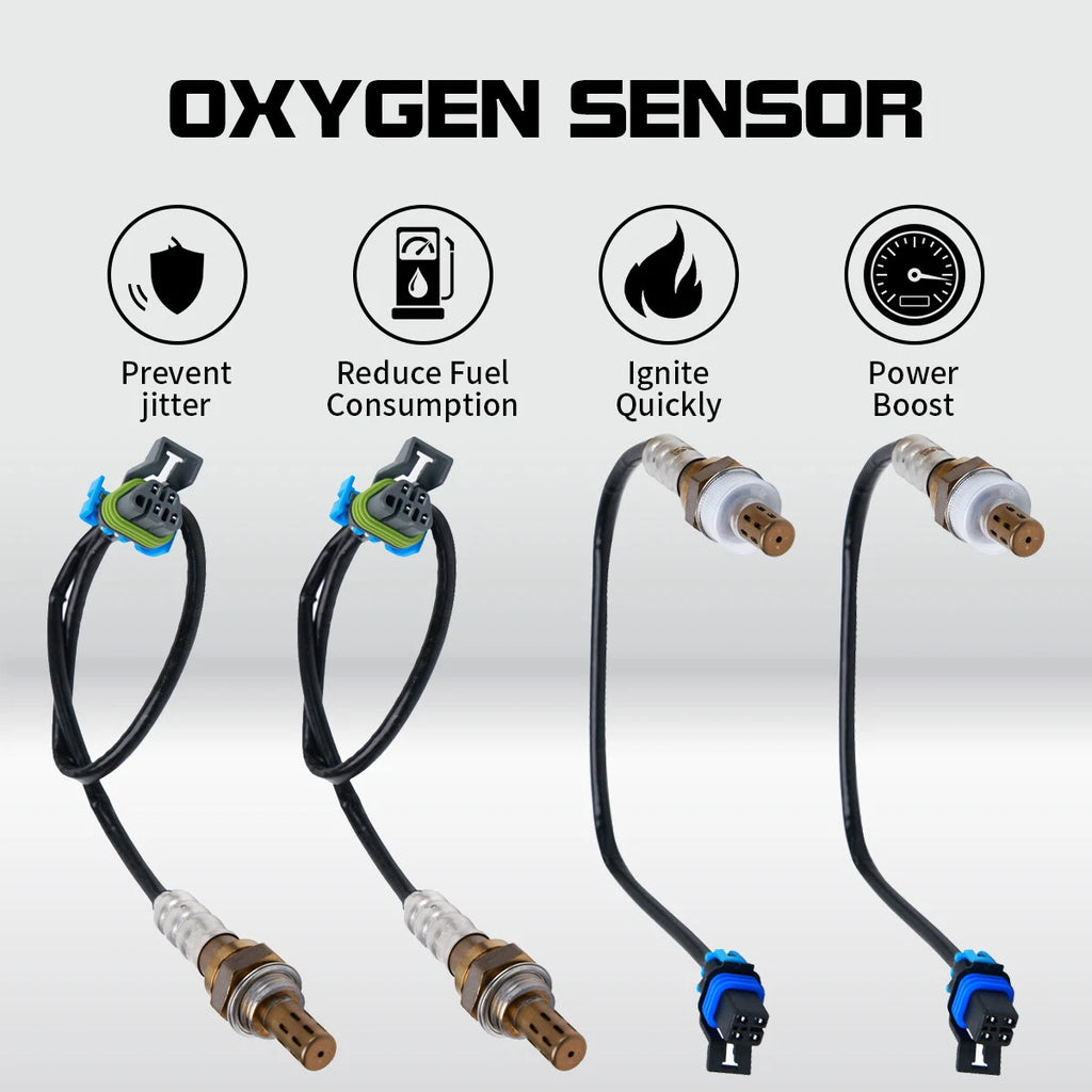 Set of 4 Oxygen Sensors for GMC Sierra 1500 Yukon (2006) 5.3L V8