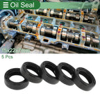 Set of 5 Oil Seal Rotary Shaft Seal NBR Rubber 15x22x7mm
