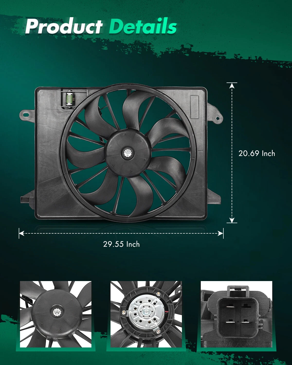 Radiator Cooling Fan for Chrysler 300 Dodge Challenger Charger (2009–2020) 622550