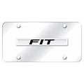 Chrome Name on Chrome License Plate - Officially Licensed for Honda Fit