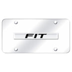 Chrome Name on Chrome License Plate - Officially Licensed for Honda Fit