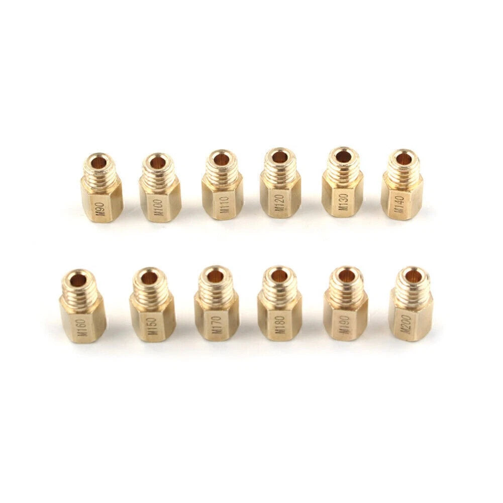 12Pcs Carburetor Main Jets for Mikuni VM TM Carb #90 - #200