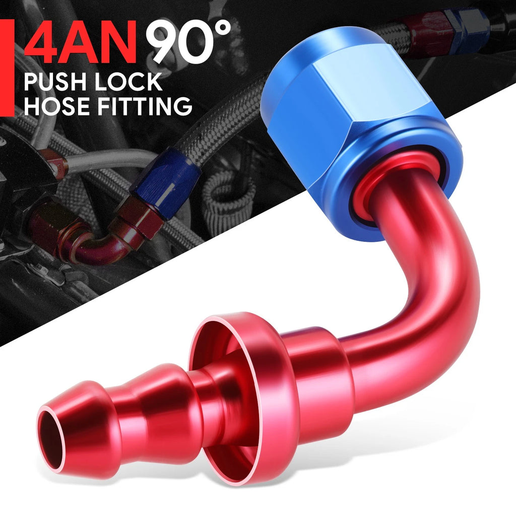 AN4 90 Degree Swivel Oil/Fuel Line Hose End Fitting for