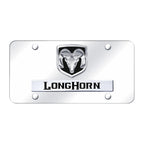 Chrome Stainless Steel License Plate for RAM Longhorn D.LNGH.CC