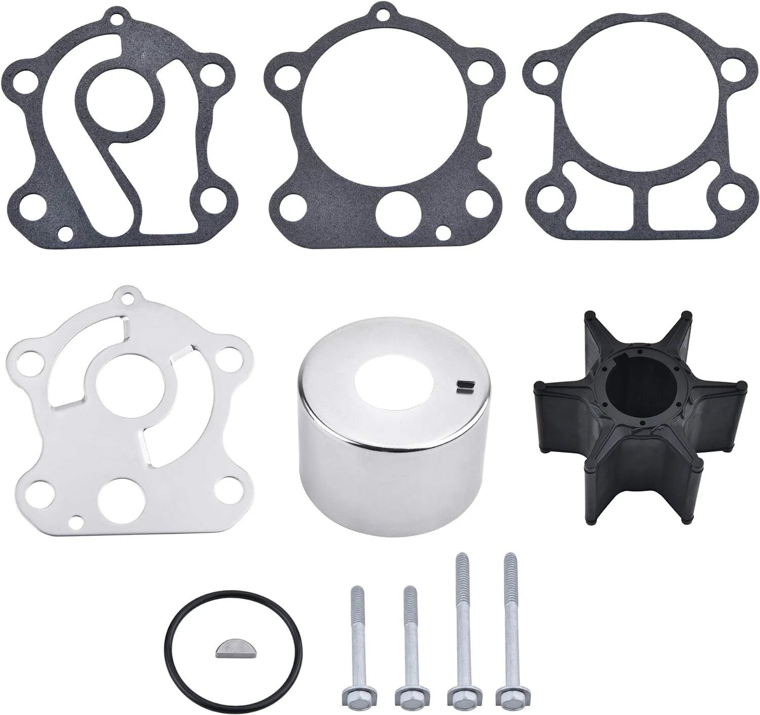Water Pump Impeller Repair Kit for Yamaha Outboards 75 80 90 100HP (67F-W0078-00-00)