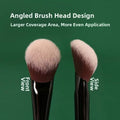 Sloped Synthetic Fiber Blush Brush for Makeup Application