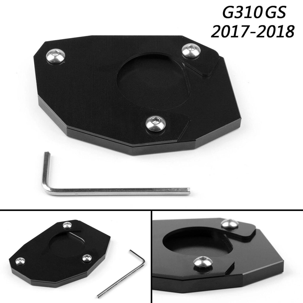 CNC Kickstand Side Plate Extension Pad for BMW G310GS (2017–2018) Black