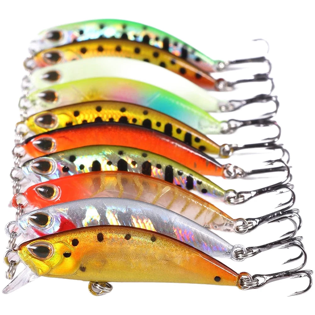 Sinking Fishing Lure 6cm 4.5g with 10# Barbed Hooks for Outdoor Angling