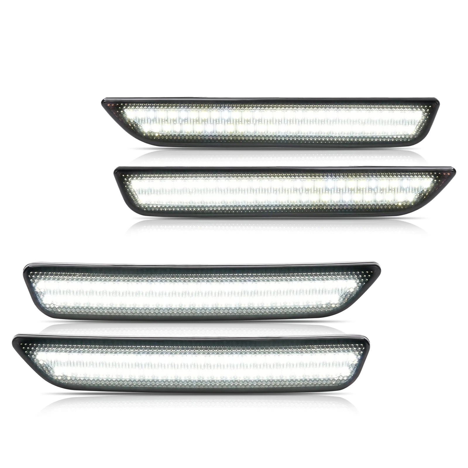 Set of 4 LED Side Marker Lights for Ford Mustang (2010-2014) Smoke