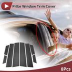 8 Pcs Door Pillar Window Trim for Honda HR-V (2022) Black Carbon Fiber