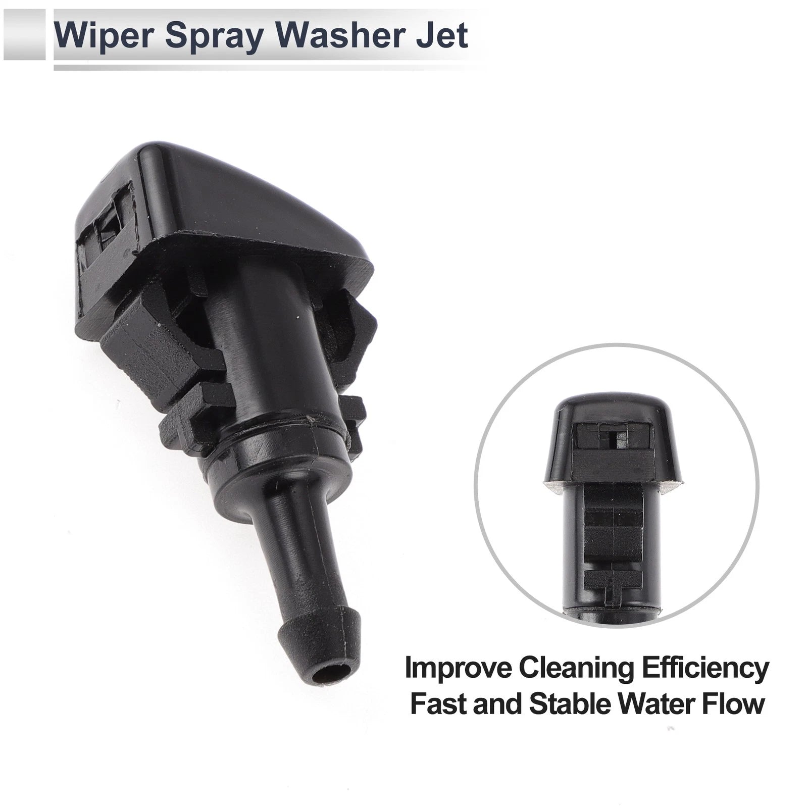Windshield Washer Nozzle Set of 1 for Subaru (Black)