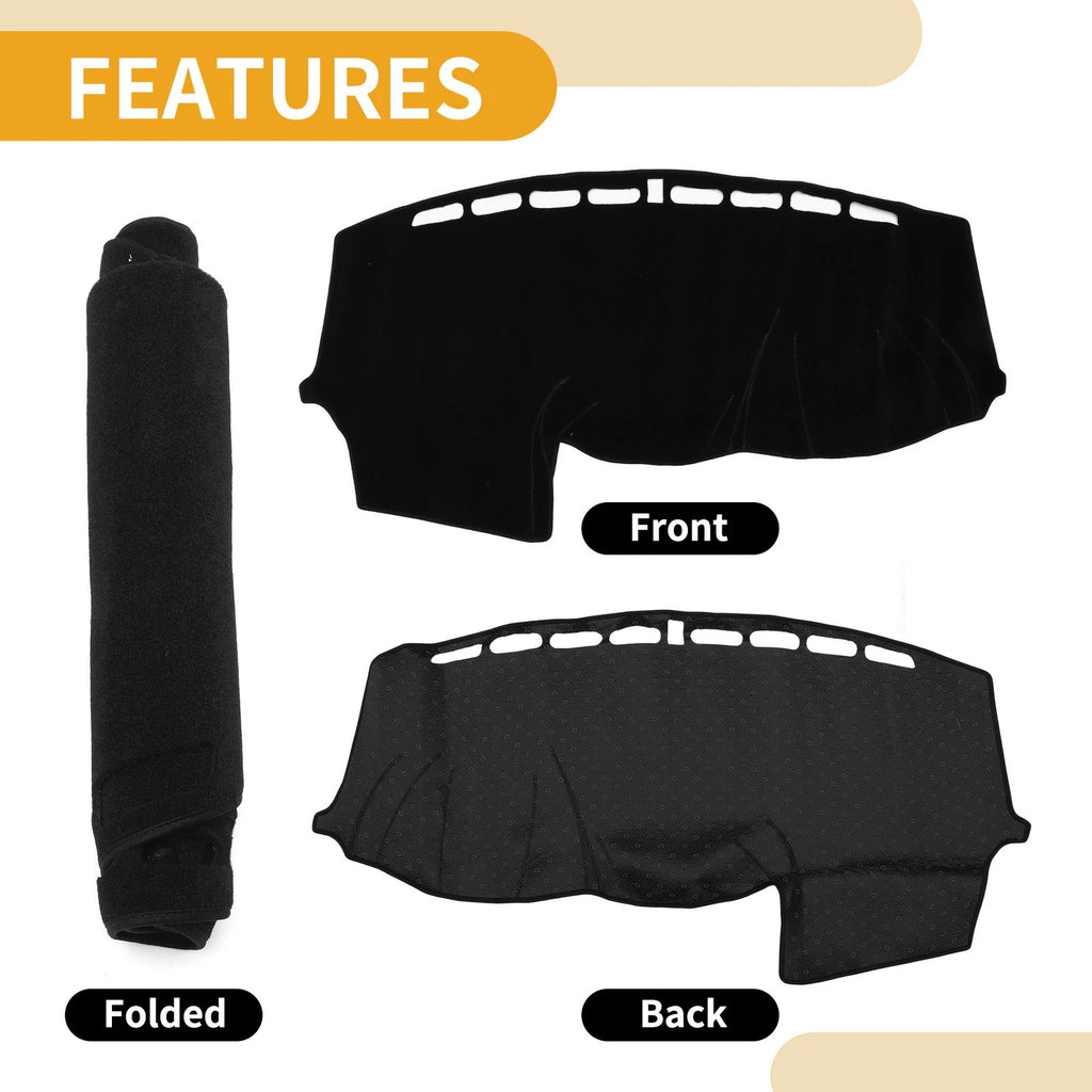 Dashboard Cover for Ford Focus (2012–2018) Dash Mat Carpet Black